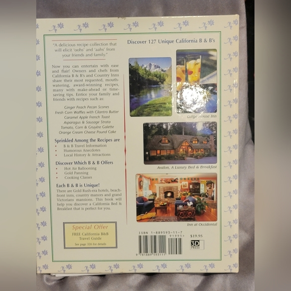 California Bed & Breakfast Cookbook #6 in the Series - Picture 2 of 13
